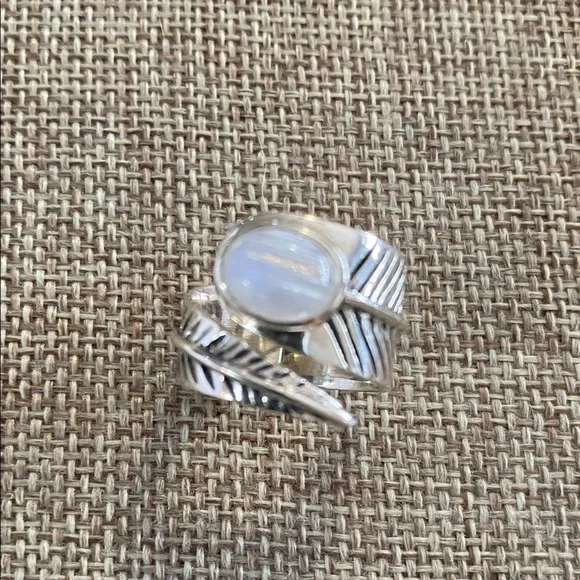 New Silpada Feather Opal Ring Size 7.5 and one size 8. - Picture 3 of 7